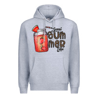Heather Grey summer Premium Hoodie - CowhideDigitalArt