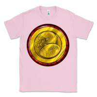 Bubblegum Pink american football round earrings Classic Tee - BundleAndBundleShop