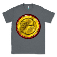 Charcoal Heather american football round earrings Classic Tee - BundleAndBundleShop