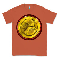 Copper american football round earrings Classic Tee - BundleAndBundleShop