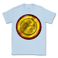 Dusty Blue american football round earrings Classic Tee - BundleAndBundleShop
