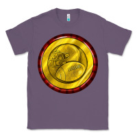 Lavender american football round earrings Classic Tee - BundleAndBundleShop