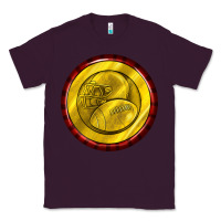 Plum american football round earrings Classic Tee - BundleAndBundleShop
