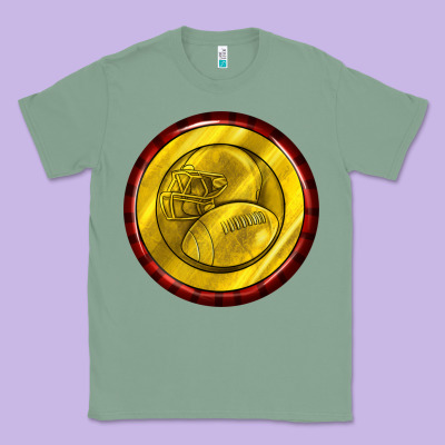 American Football Round Earrings Classic Tee Designed By Bundleandbundleshop