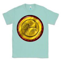 Seafoam american football round earrings Classic Tee - BundleAndBundleShop