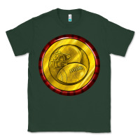 Sports Green american football round earrings Classic Tee - BundleAndBundleShop