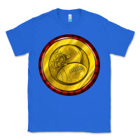 True Royal american football round earrings Classic Tee - BundleAndBundleShop