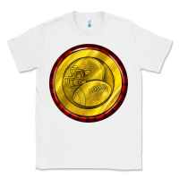 White american football round earrings Classic Tee - BundleAndBundleShop