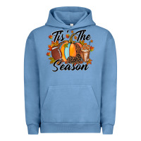 Pigment Pebble Blue tis is season Urban Hoodie - RacoonDesign