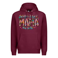 Burgundy glitter and dirt mama of both Premium Hoodie - RacoonDesign