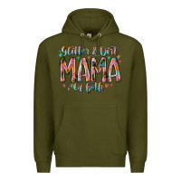 Army Green glitter and dirt mama of both Premium Hoodie - RacoonDesign
