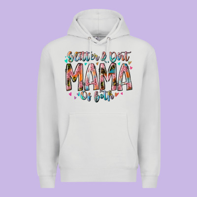 Glitter And Dirt Mama Of Both Premium Hoodie Designed By Racoondesign