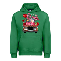 Emerald valentine's day truck love bird letter Urban Hoodie - FaDigitalArtStudio