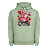Pigment Oil Green valentine's day truck love bird letter Urban Hoodie - FaDigitalArtStudio