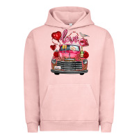 Pigment Salmon valentine's day truck love bird letter Urban Hoodie - FaDigitalArtStudio