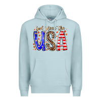 Blue Mist god bless the usa Premium Hoodie - RacoonDesign
