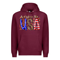 Burgundy god bless the usa Premium Hoodie - RacoonDesign