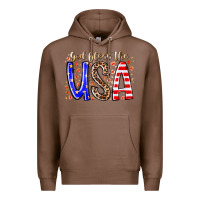 Chestnut god bless the usa Premium Hoodie - RacoonDesign