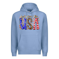Colony Blue god bless the usa Premium Hoodie - RacoonDesign