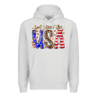 Dove Grey god bless the usa Premium Hoodie - RacoonDesign