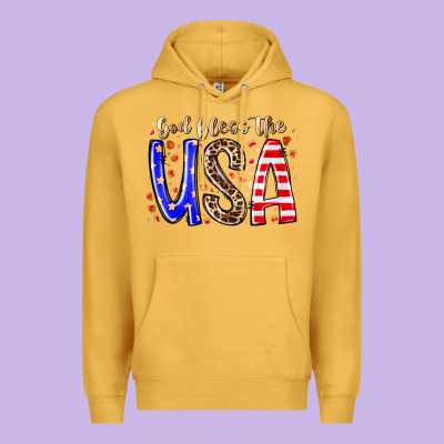 God Bless The Usa Premium Hoodie Designed By Racoondesign