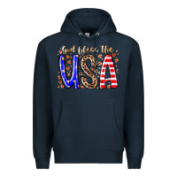 Navy god bless the usa Premium Hoodie - RacoonDesign