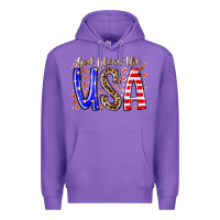 Purple god bless the usa Premium Hoodie - RacoonDesign