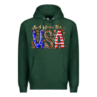 Sports Green god bless the usa Premium Hoodie - RacoonDesign