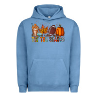 Pigment Pebble Blue tis the season Urban Hoodie - RacoonDesign