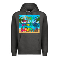 Charcoal Heather enjoy every moment of summer Premium Hoodie - HRA Design Shop
