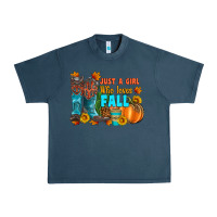 Midnight Navy jusa a girl who loves fall Urban Heavy Tee - Artiststas