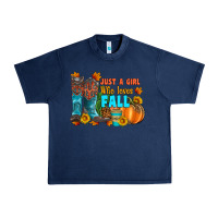 Navy jusa a girl who loves fall Urban Heavy Tee - Artiststas