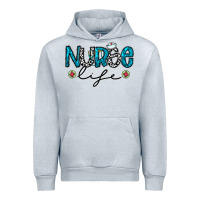 Heather Grey Nurse life Urban Hoodie - CowhideDigitalArt