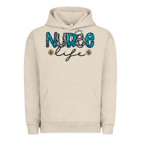 Pigment French Oak Nurse life Urban Hoodie - CowhideDigitalArt