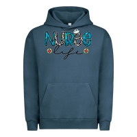 Pigment Midnight Navy Nurse life Urban Hoodie - CowhideDigitalArt