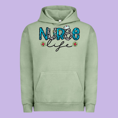 Nurse Life Urban Hoodie Designed By Cowhidedigitalart