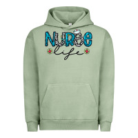 Pigment Oil Green Nurse life Urban Hoodie - CowhideDigitalArt