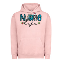 Pigment Salmon Nurse life Urban Hoodie - CowhideDigitalArt
