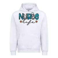 White Nurse life Urban Hoodie - CowhideDigitalArt