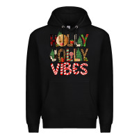 Black holly jolly vibes Premium Hoodie - FaDigitalArtStudio
