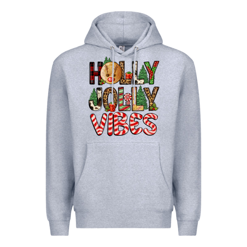 Holly Jolly Vibes Premium Hoodie by FaDigitalArtStudio | Teevron