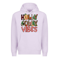 Lilac holly jolly vibes Premium Hoodie - FaDigitalArtStudio