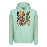 Seafoam holly jolly vibes Premium Hoodie - FaDigitalArtStudio