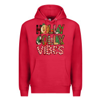Cardinal holly jolly vibes Premium Hoodie - FaDigitalArtStudio
