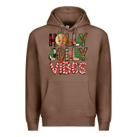 Chestnut holly jolly vibes Premium Hoodie - FaDigitalArtStudio