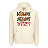 Sandshell holly jolly vibes Premium Hoodie - FaDigitalArtStudio