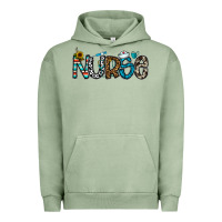 Pigment Oil Green nurse Urban Hoodie - CowhideDigitalArt