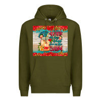 Army Green drink in my hand toes in the sand tumbler Premium Hoodie - HRA Design Shop