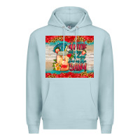 Blue Mist drink in my hand toes in the sand tumbler Premium Hoodie - HRA Design Shop