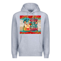 Heather Grey drink in my hand toes in the sand tumbler Premium Hoodie - HRA Design Shop